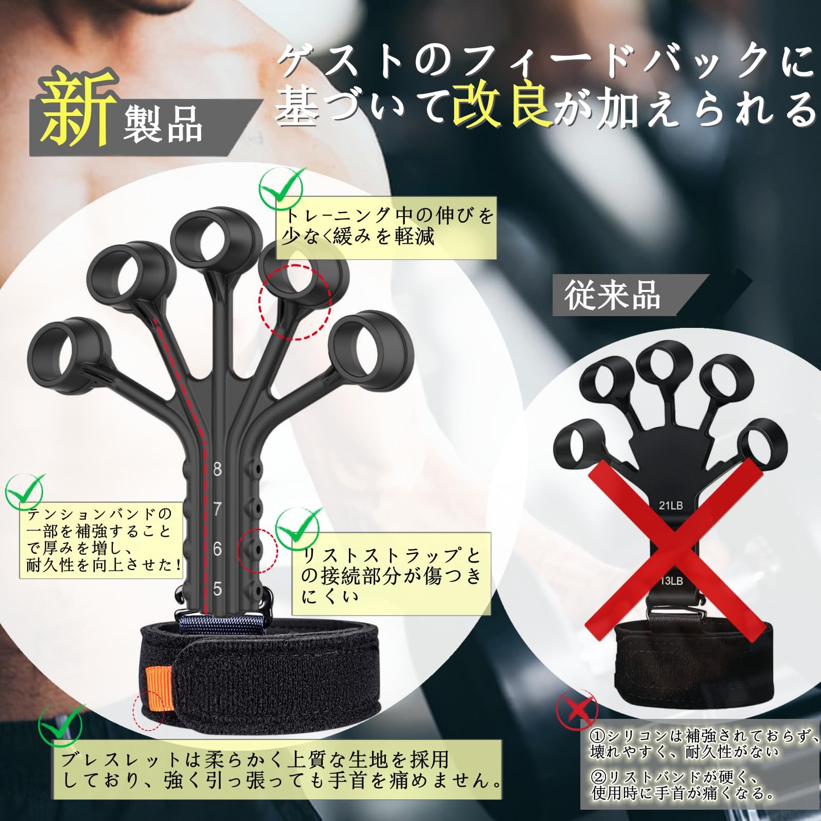 Amazon | ハンドグリップ 握力トレーニング【2024強化版 フィンガー