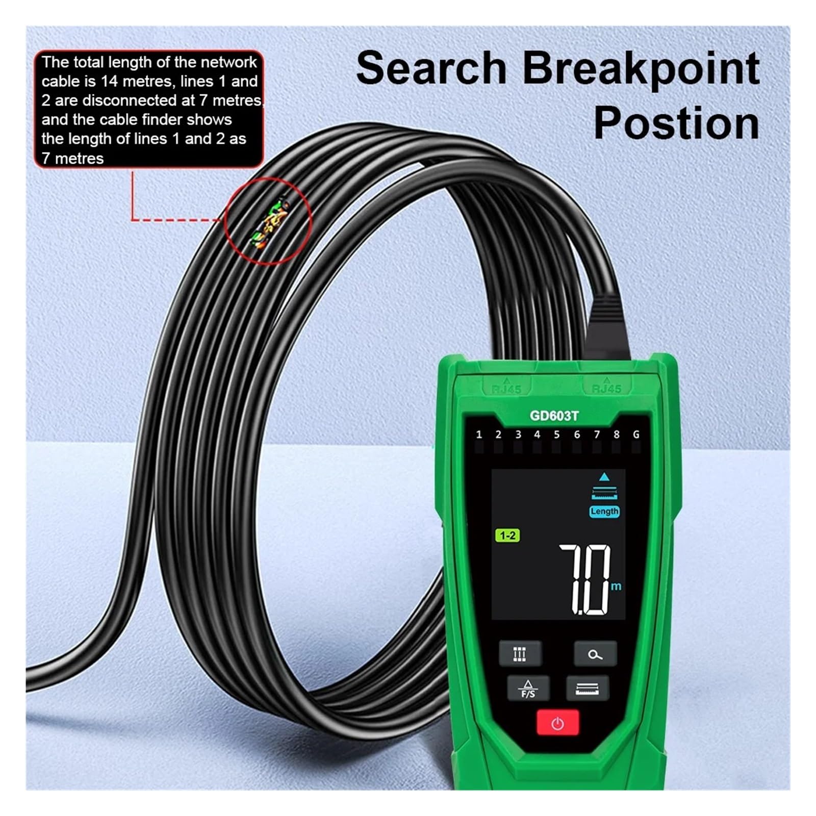 Digital Wire Tracker Anti-Interferenz-Netzwerkkabeltester Telefondiagnose Tone Tracer RJ45-Kabelleitungsfinder Übertragungstests