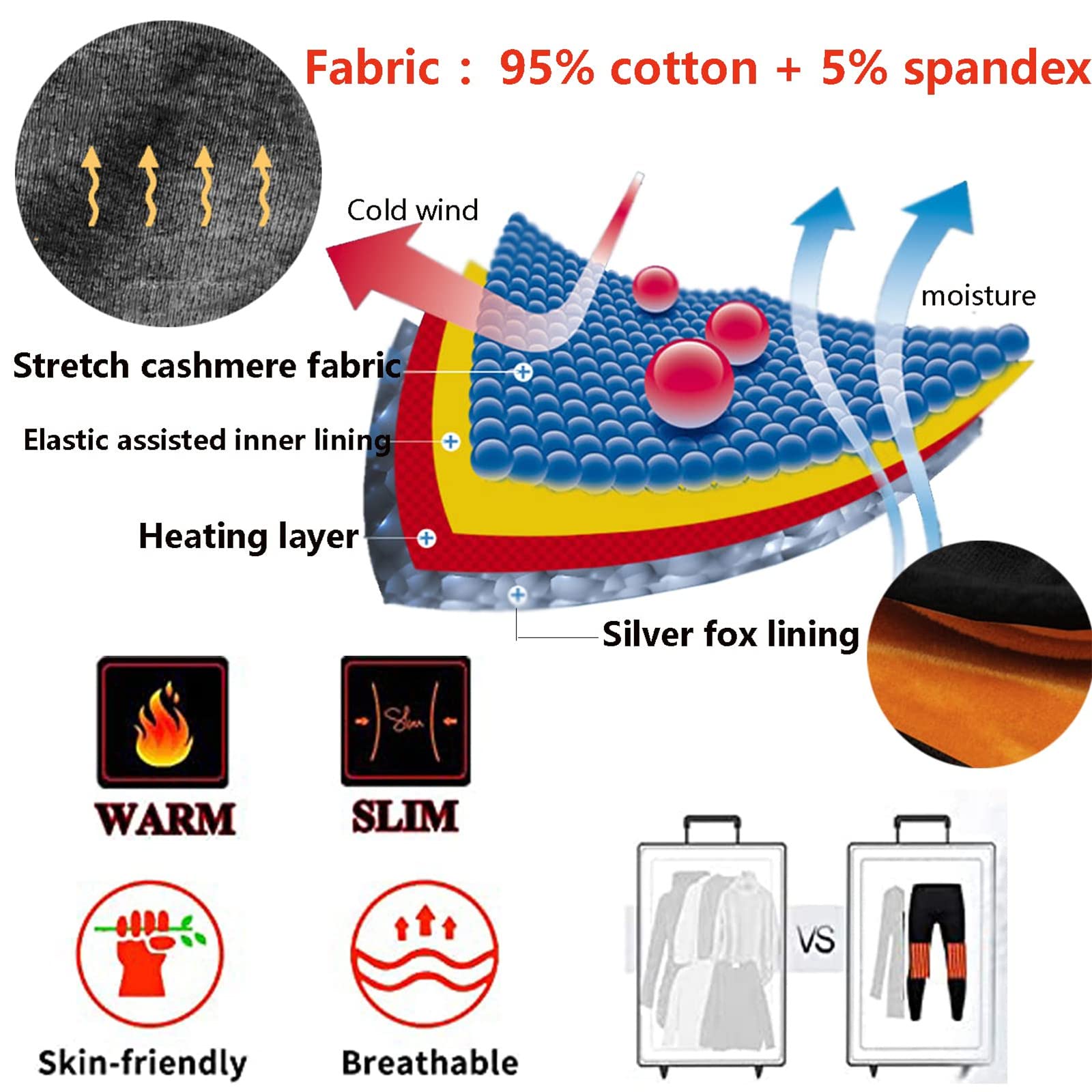 Tuta Intima Termica riscaldata, Tuta elettrica in grafene, Adatta al Freddo per l'inverno Freddo, Tuta Resistente al Freddo, Unisex, S Rosso (Rosso 3XL) (Rosso M)