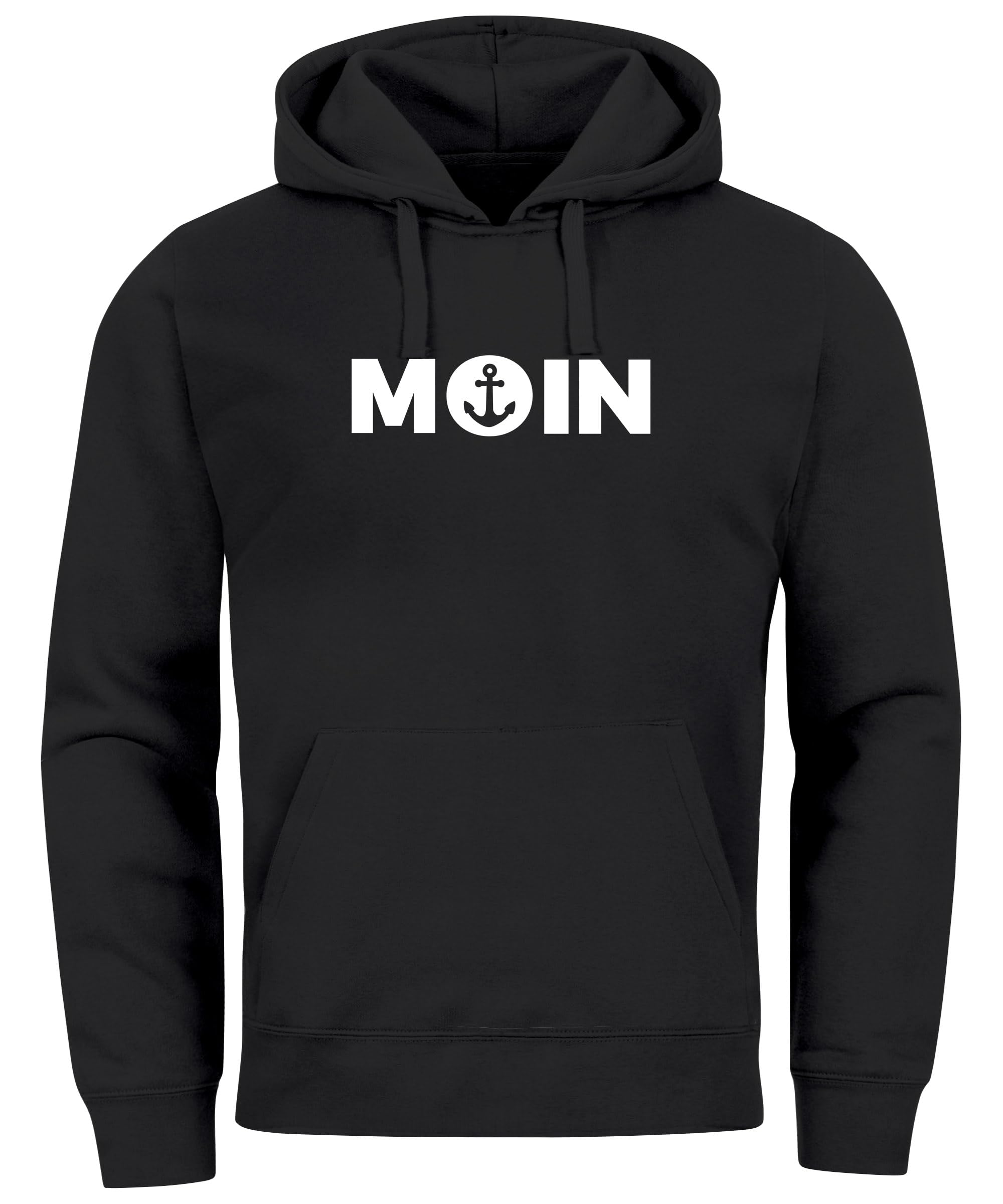 MoonWorks Hoodie Herren Moin Herz mit Anker Kapuzen-Pullover
