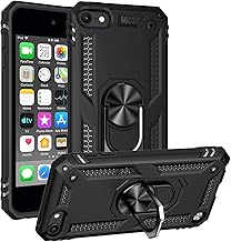 Pelanty for iPod Touch 5 6 7 Case Ring, iPod Touch7 Case, iPod Touch6, Back Cover, Popular TPU+PC Armor Cover, 360° Rotation, Compatible with Car Holder, Shockproof, Horizontal Stand Function, iPod