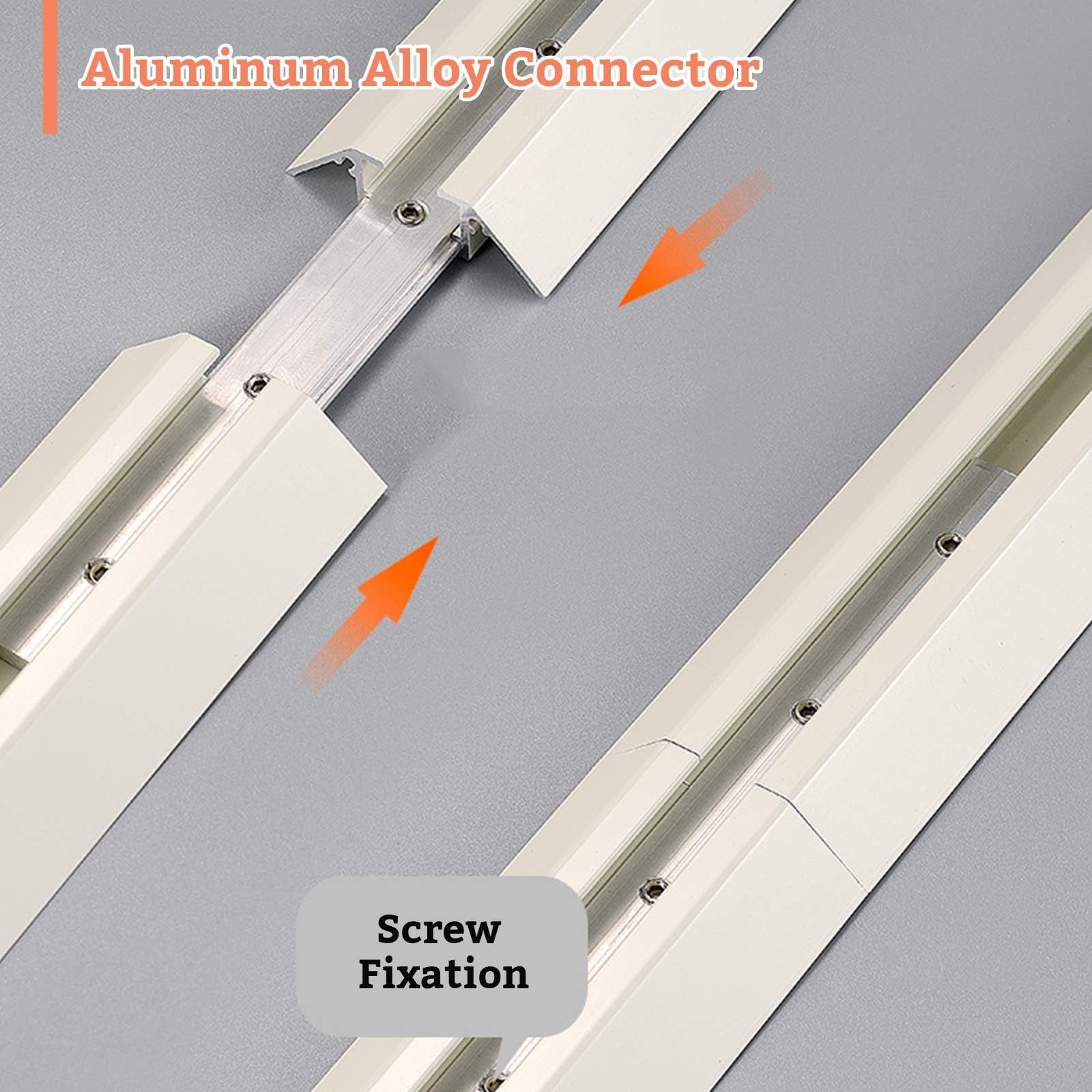 Système de rail de plafond autocollant blanc de 190 cm pour salon, chambre à coucher, cuisine, facile à installer, sans perçage