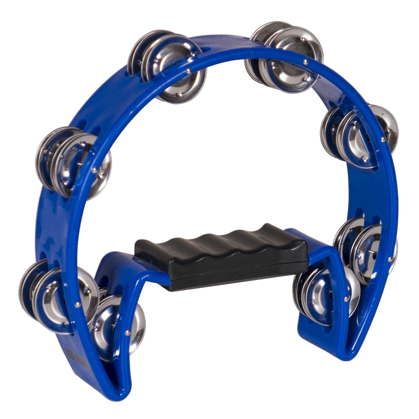 X8 Drums & Percussion X8-TAMB-CR-BLU Crescent Tambourine, Blue, 16