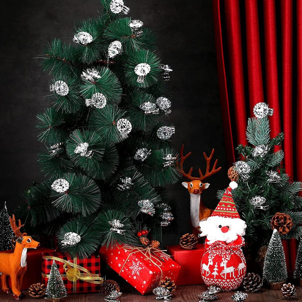 Garneck 36pcs Christmas Tree Candle Holder, Clip on Candle Holder for Christmas Tree Silver Tea Light Candle Holders - Image 4