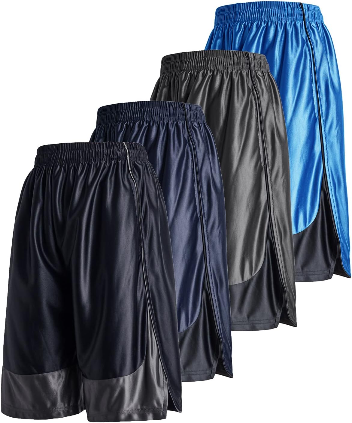 4Pcs Set Athletic Basketball Shorts with Pockets Workout Running Sports Equipment Yoga Gym Sweat Shorts for Man