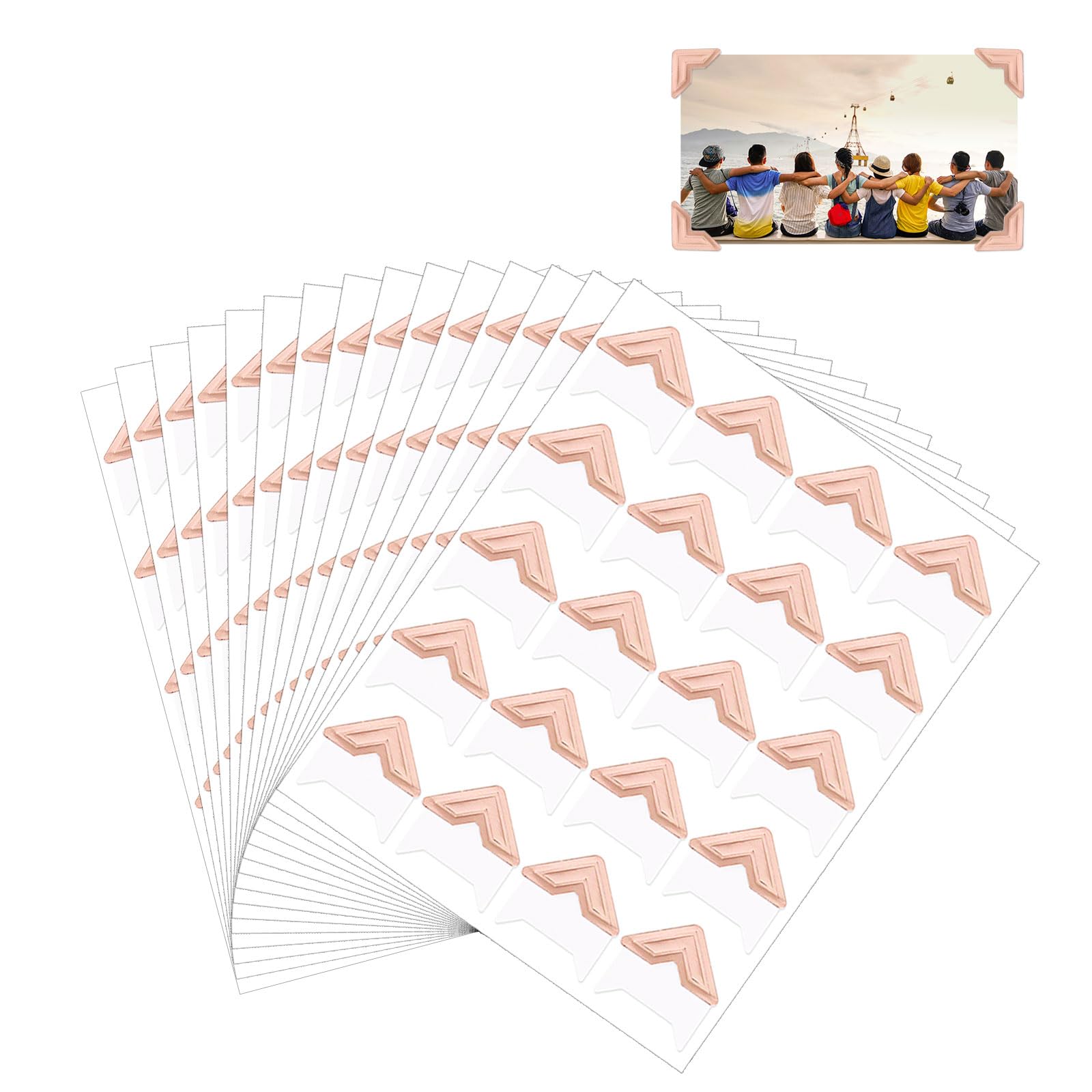 Coins pour photo or rose : sublimez votre carnet de voyage et album