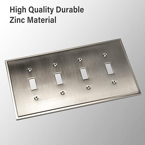 Miniatura 2 de Cover Star Placa decorativa suave y moderna de pared, placa decorativa de pared, tapa de tomacorriente de la placa del interruptor, aleación de zinc