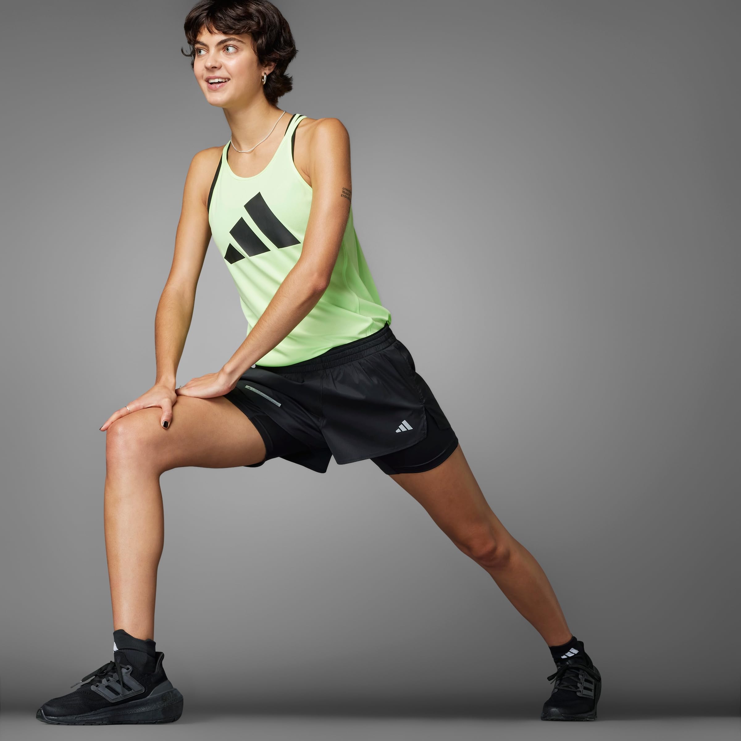 adidas Mujeres Ultimate 2In1 Short Laufbekleidung Pantalones Cortos Black - Negro
