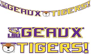 Havercamp Lsu Geaux Tigers Banner 11.5 Ft Long Ideal Lsu Decorations for Party Tailgate Party Supplies Graduation Game Day (by Havercamp)
