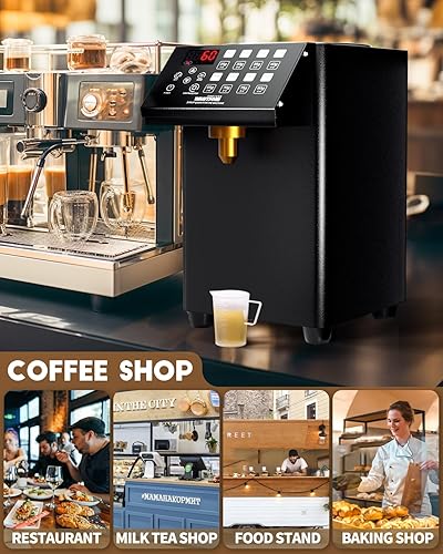 Miniatura 7 de WantJoin Dispensador automático de fructosa para uso comercial, dispensador de jarabe de acero inoxidable para equipos de té de burbujas, máquina