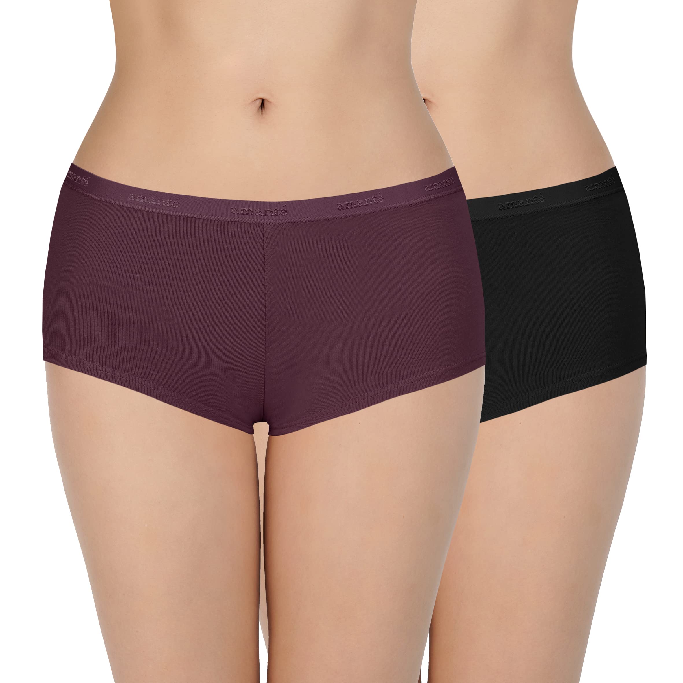 Solid Low Rise Cotton Boyshorts Panty Pack (Pack of 2)