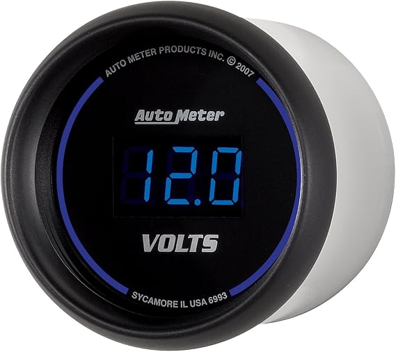 Auto Meter 6993 Cobalt Digital Voltmeter Gauge 2.3125 in.