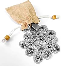 20-Pack Om Symbol Pocket Tokens - Hindu Om Sign Coins for Meditation, Spiritual Guidance, and Positive Energy - Ohm Symbol Charms for Gifting and Carrying