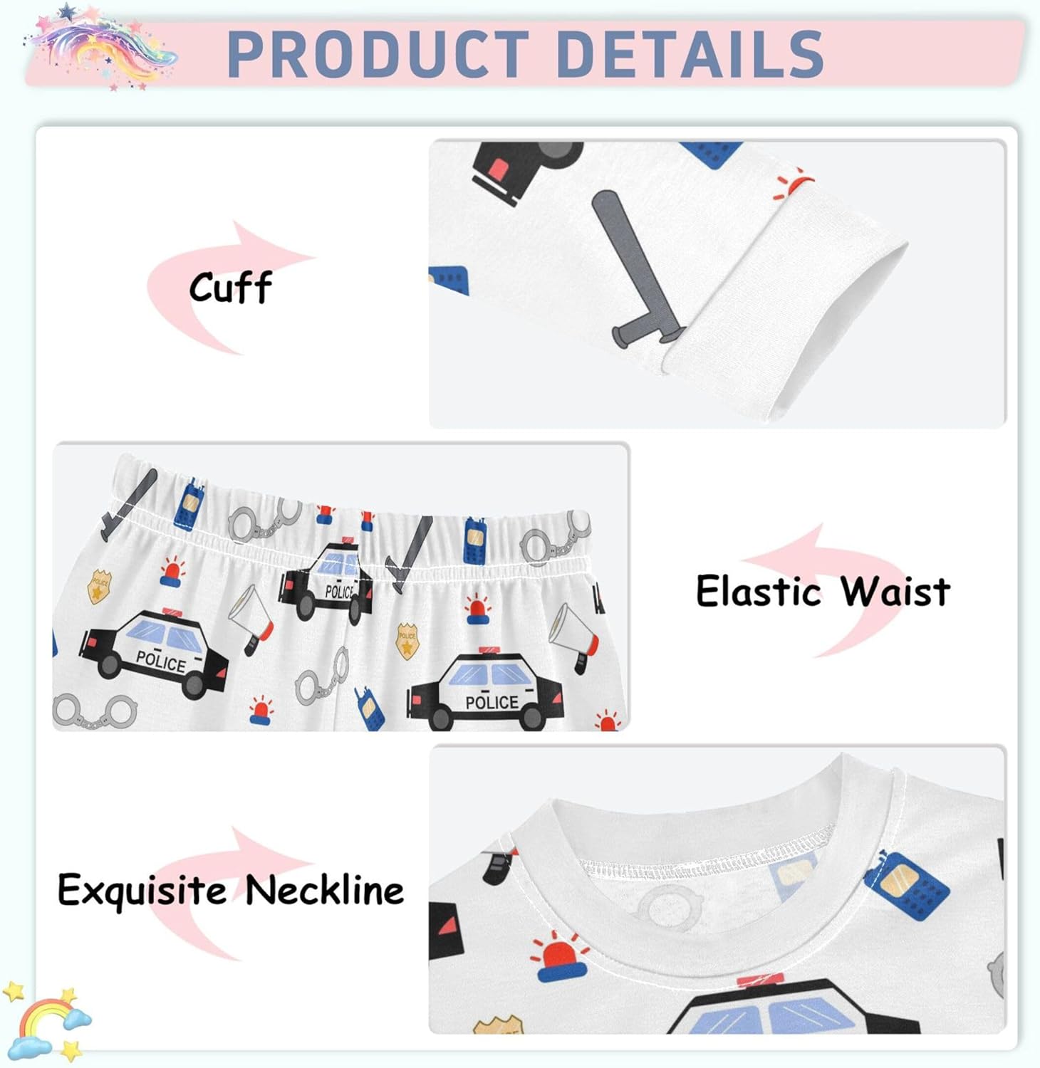 Pajama Sets Long Sleeve Top with Pants Cotton Soft Sleepwear 2 Piece Pjs Set - Image 5