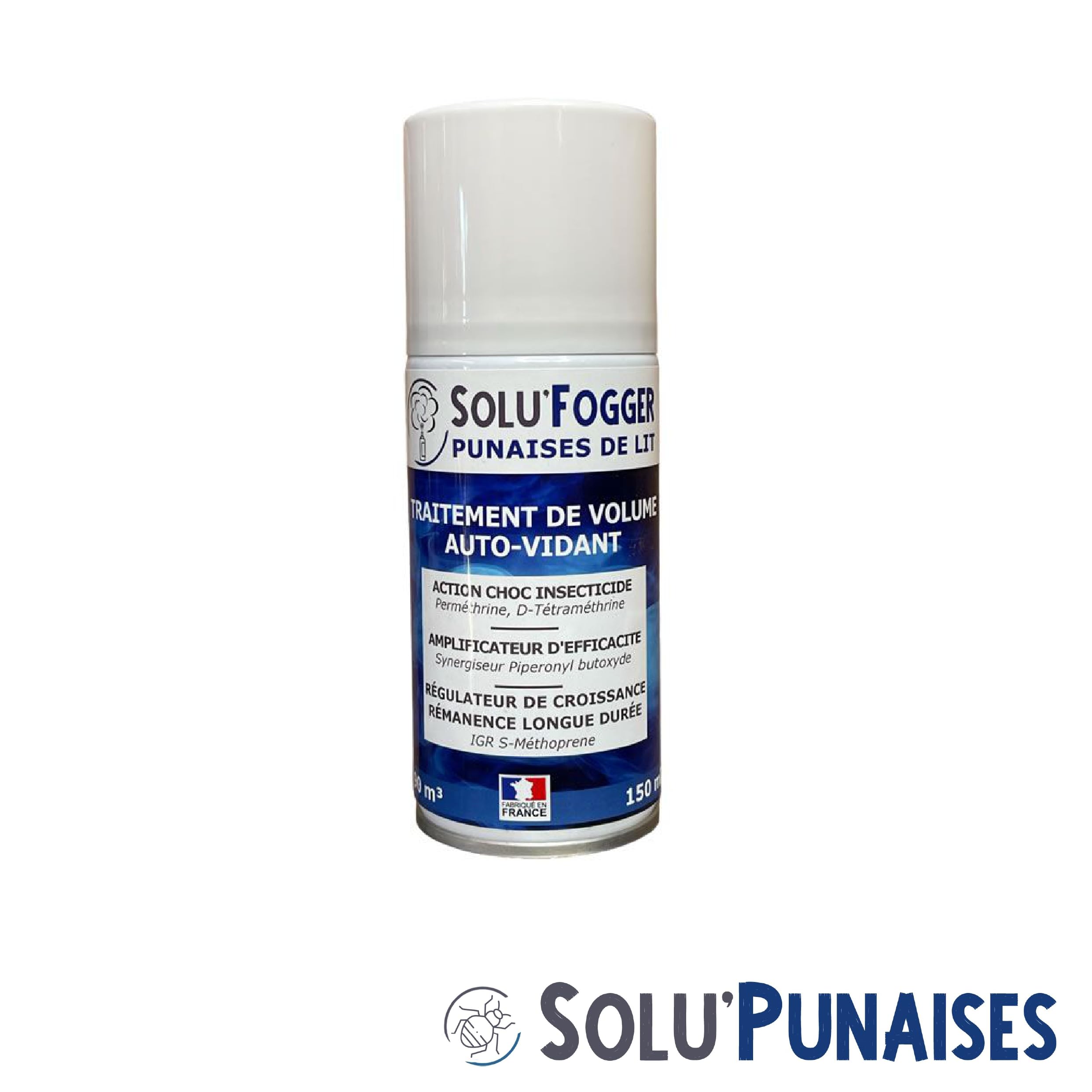 Kit de traitement Punaises de lit 100m² avec 1 Emulsphrine ew+s insecticide concentré, 4 one-shot Solu'Fogger, 1 pulverisateur 5 litres