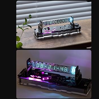 Amazon.co.jp: MYCHUS ニキシー時計、リモコン付きIV18真空蛍光管時計