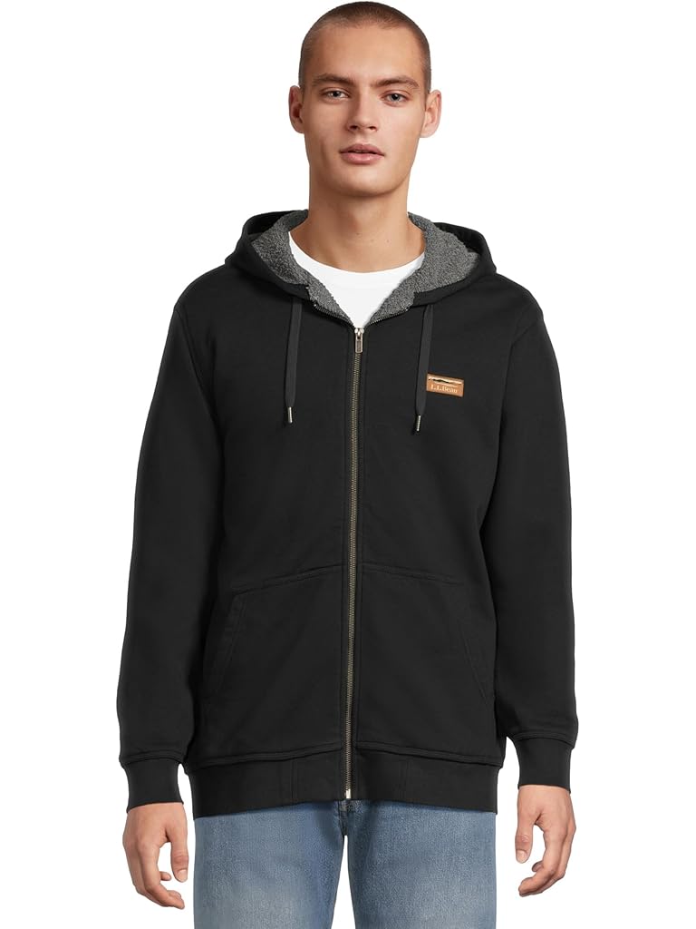 Black L.L.Bean Katahdin Iron Works® Hooded Sweatshirt Fleece-lined Tall