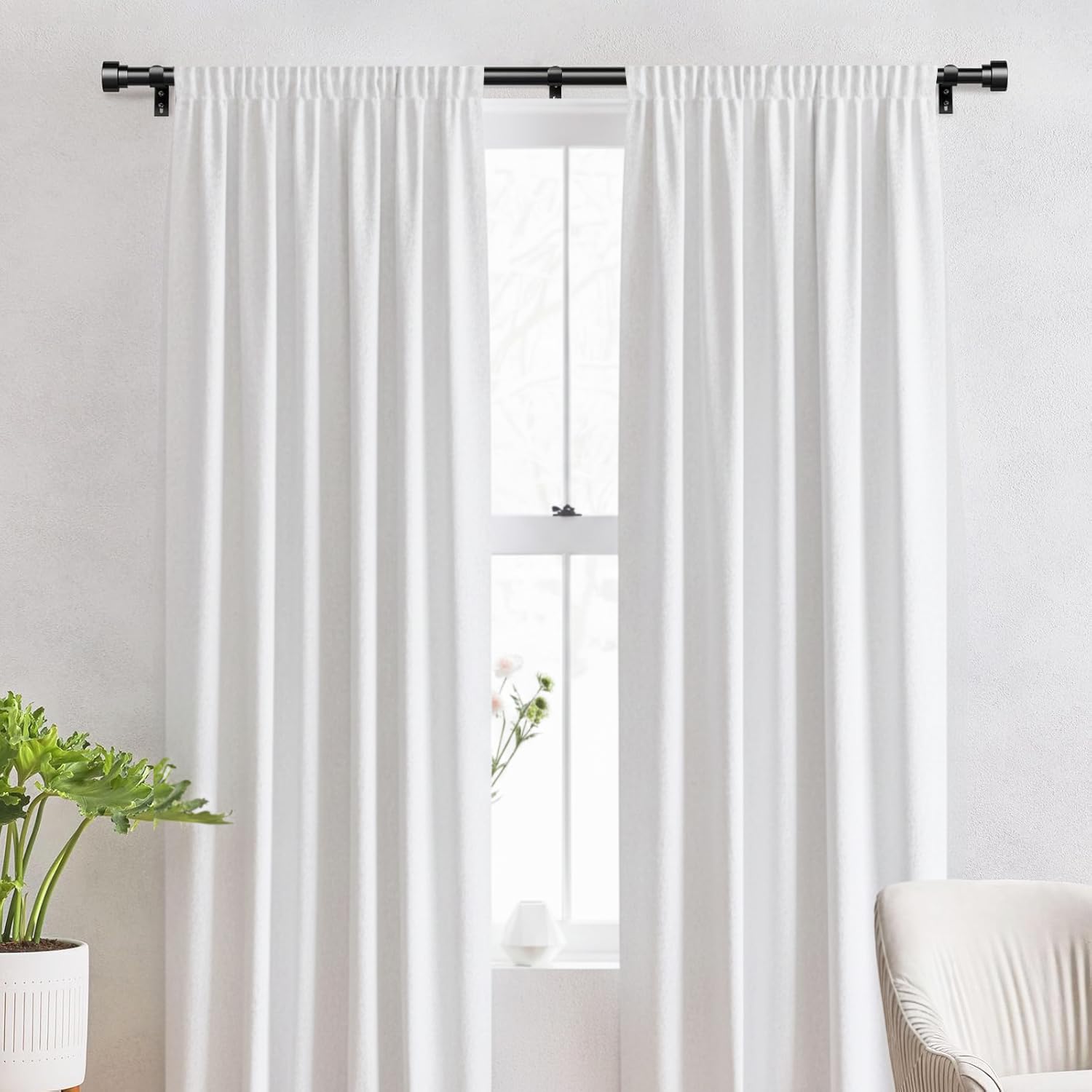 Heavy Duty Curtain Rods - Up to 120 Inch -2 Heavy Duty Curtain Rods - Up to 120 Inch -2
