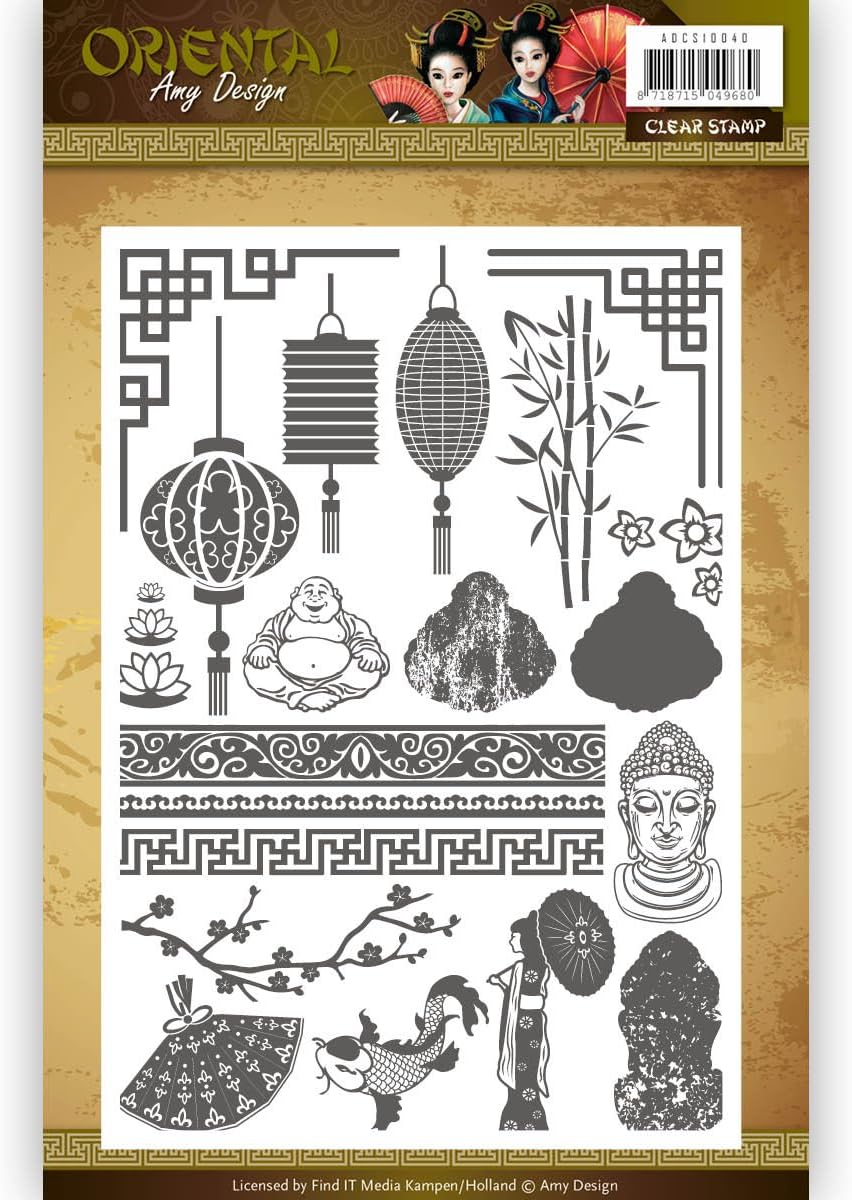 Amy design Oriental chinese clear stamp set ADCS10040