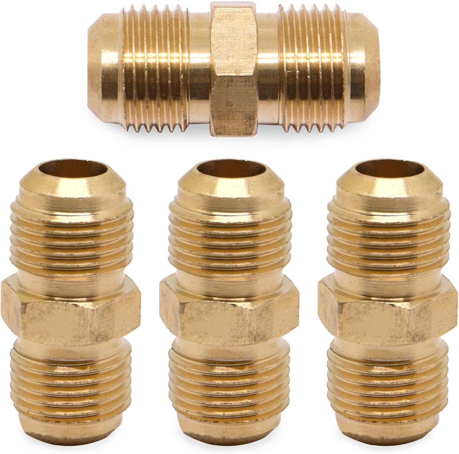 GDFYMI Brass Pipe Flare Fittings, 3/8" Male Flare x 3/8