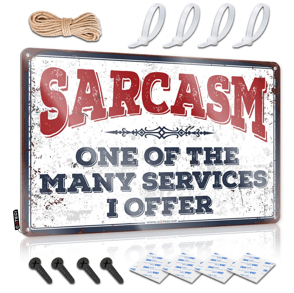 STWNVOITV Bar Sign Home Decor Sarcasm One Of The Many Services I Offer Sign Bar Funny Signs Man Cave Tin Sign(20X30CM)