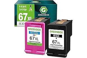 GREENBOX Remanufactured Ink Cartridge Replacement for HP 67 67XL for DeskJet 2732...