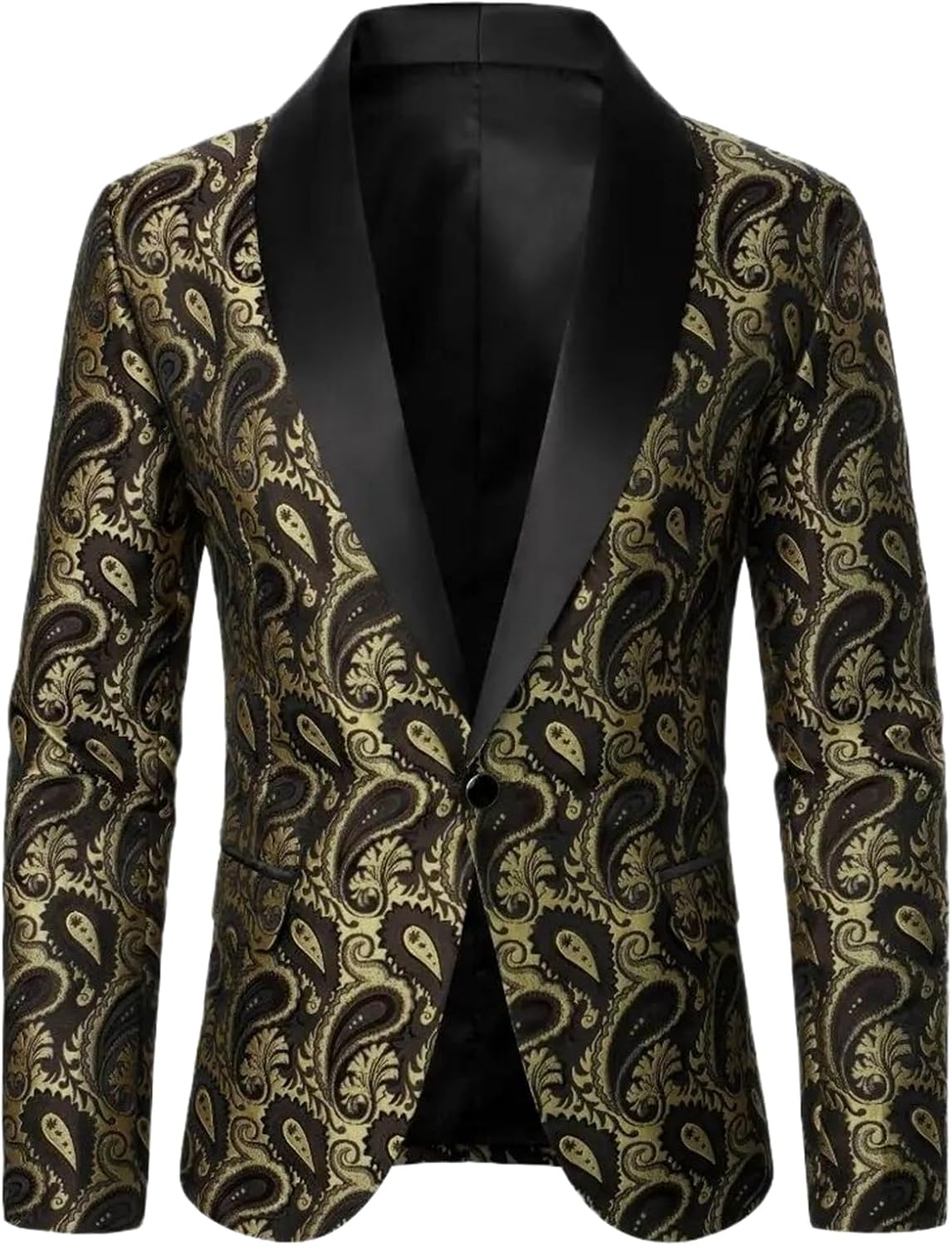 Men's Suit Jacket Single Button Men Casual Wedding Stage Street Blazer