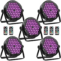 Vista 11 de Luces de escenario RGB de 60 LED, 90 W, regulables, multimodos activados por sonido, control remoto y DMX, fácil configuración, luces elevadas