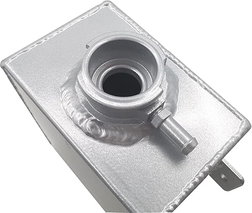 Miniatura 5 de Botella universal de recuperación de expansión de depósito de refrigerante del radiador del tanque de desbordamiento de aluminio 1.2L plata
