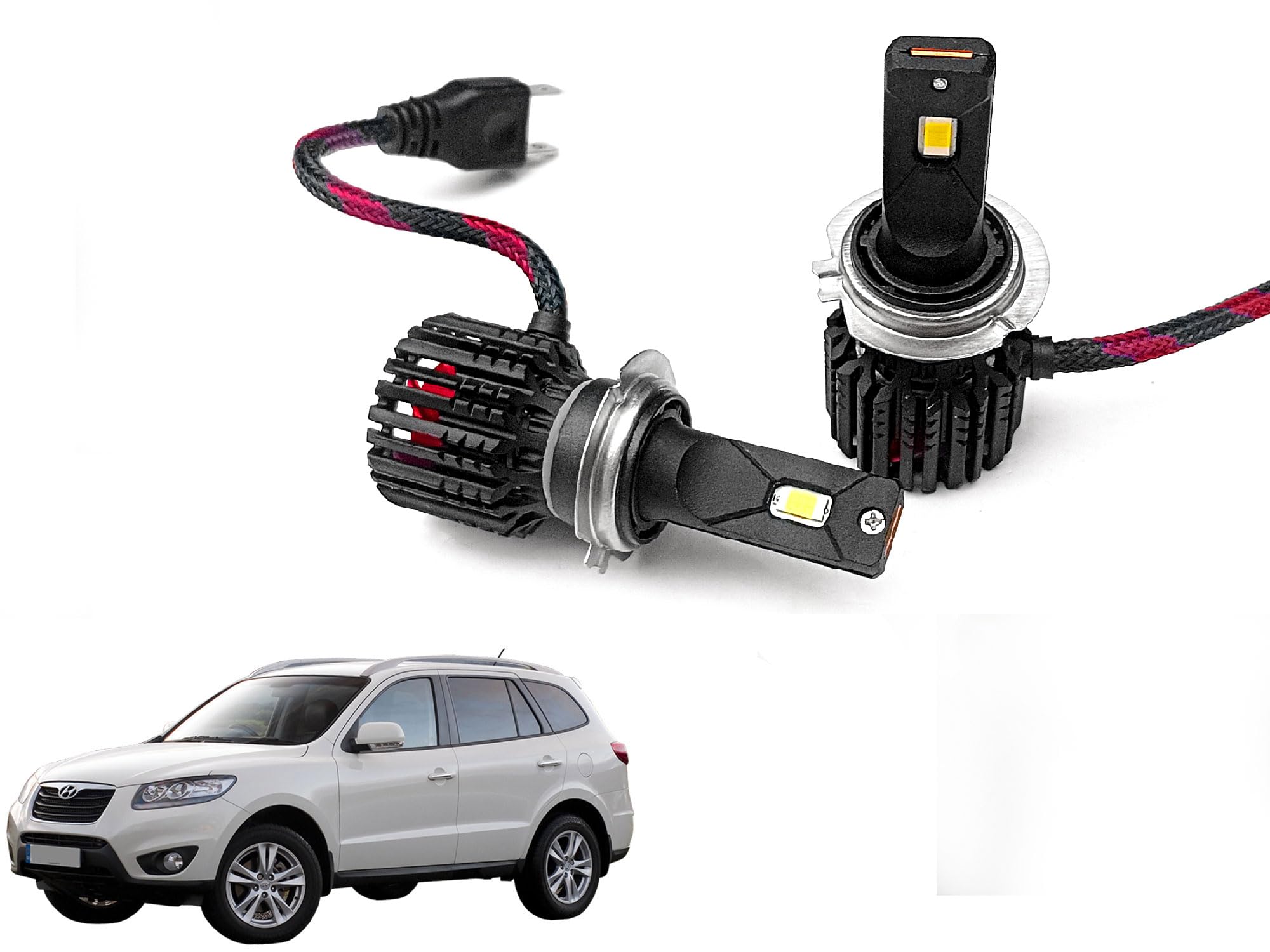 Auto Pearl H7 100W LED Headlight with Better Heat Dissipation Fan 6000K, 12000 LM Water Resistant White Light compatible with Terracan_2003_2005 (Pack of 2)-image-41