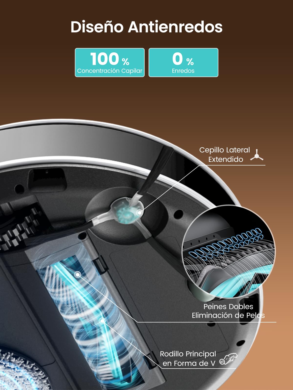Lefant M3 MAX Robot Aspirador y Fregasuelos, Todo-en-Uno 20000 Pa, 210min, Auto-Lavado/Secado Mopa, Auto-Vaciado 3,2L, dToF Navegación Láser, Evita Obstáculos, Alexa/App/i Watch/2,4G & 5GHz WiFi