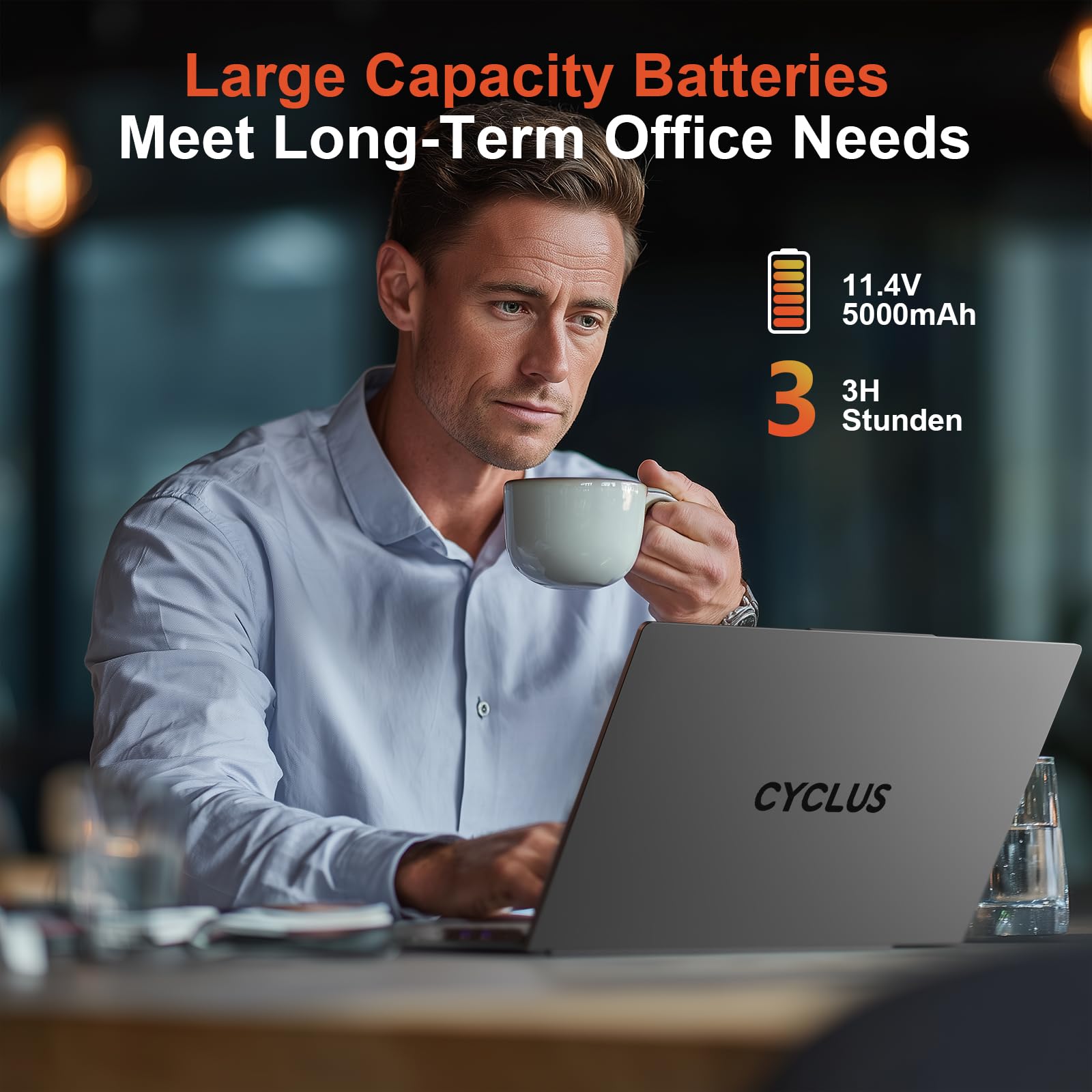 CYCLUS 15,6 pollici PC Portatile da Gaming Laptop R7 5825U Processore (da 2,0 a 4,5 GHz 8C/16T), Vega 8 Graphics, 16 GB RAM 1 TB SSD, Tastiera Retroilluminata/Webcam/Type-C