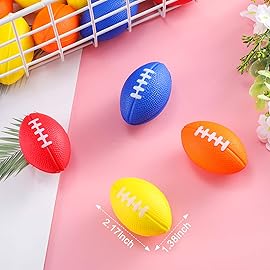 Blulu 30 Pack Mini Foam Footballs Bulk 2.17 Kids Adult Football Party Favor Toy Small Stress Sports Ball for Birthday Homecoming Game Carnival School Reward Party Gift Goodie Bags Stuffers