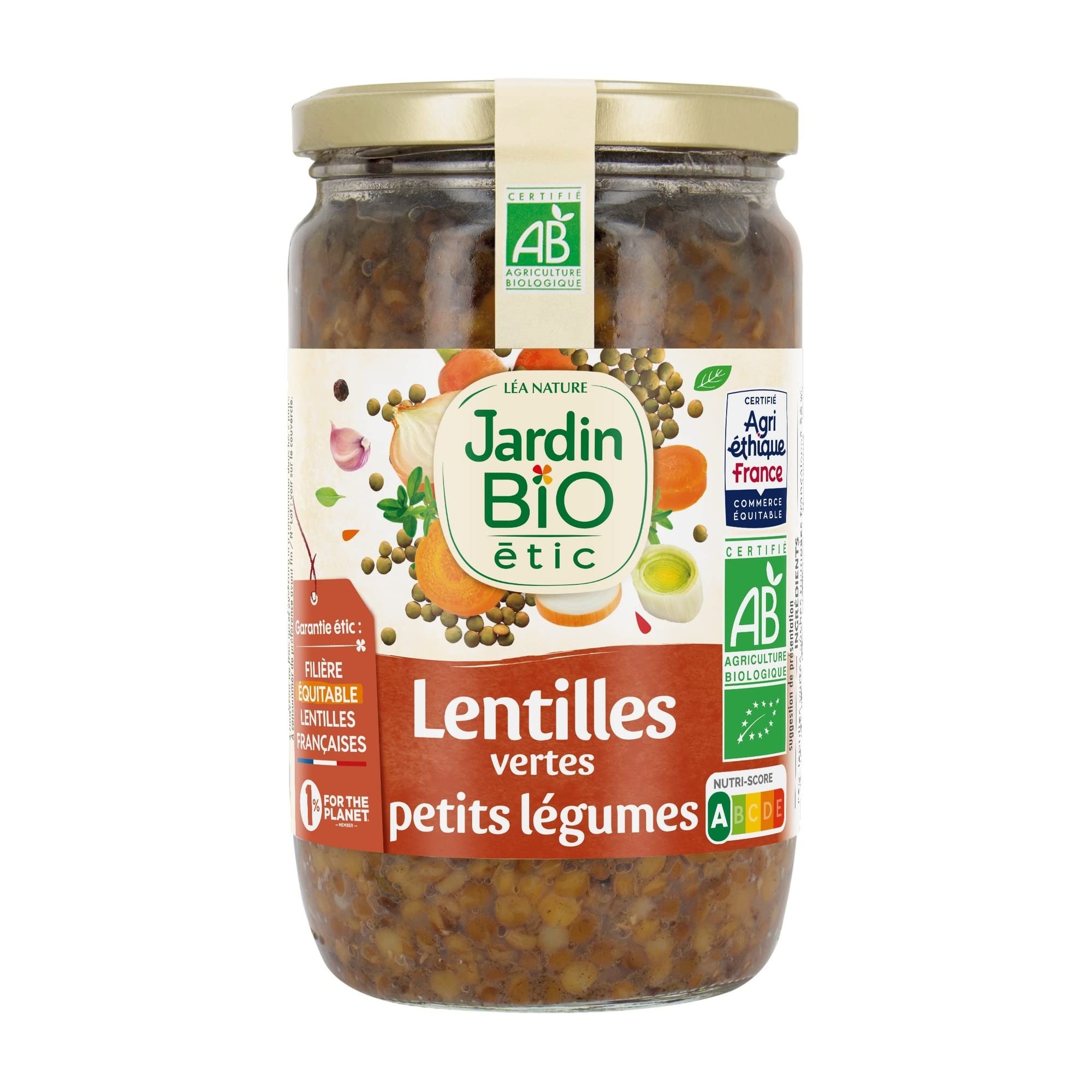 Jardin BiO étic - Lentilles Cuisinées aux Petits Légumes 660 g