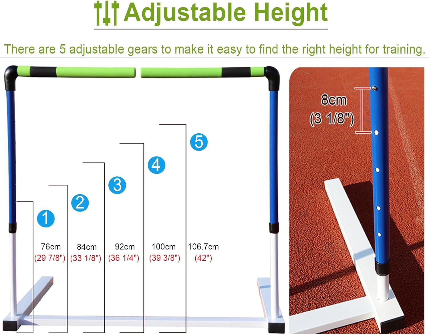 Portable Plyometric Jump Hurdles, Adjustable Height Soft Agility Equipment for Speed Practice in Sports Training