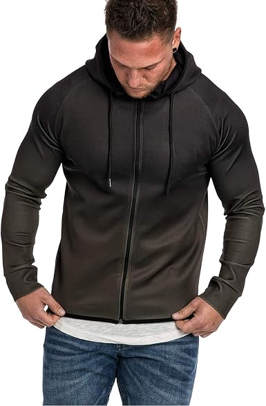 Mens Hoodie Jacket Zip Up Pullover 