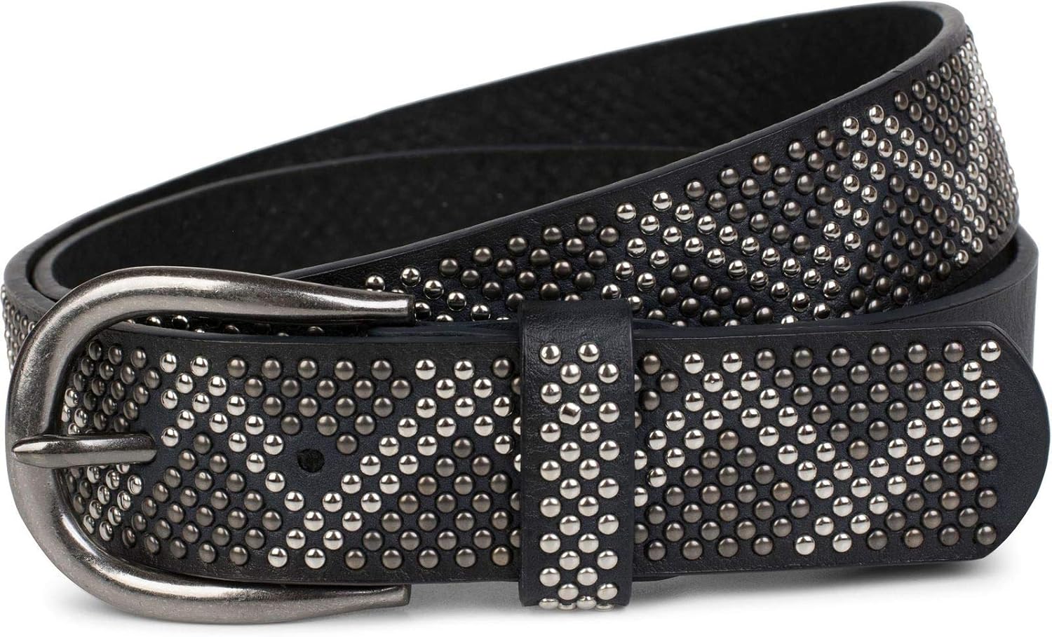 styleBREAKER Riem met studs met verschillende kleuren kleine noppen, riem, verkort, unisex 03010071, 100