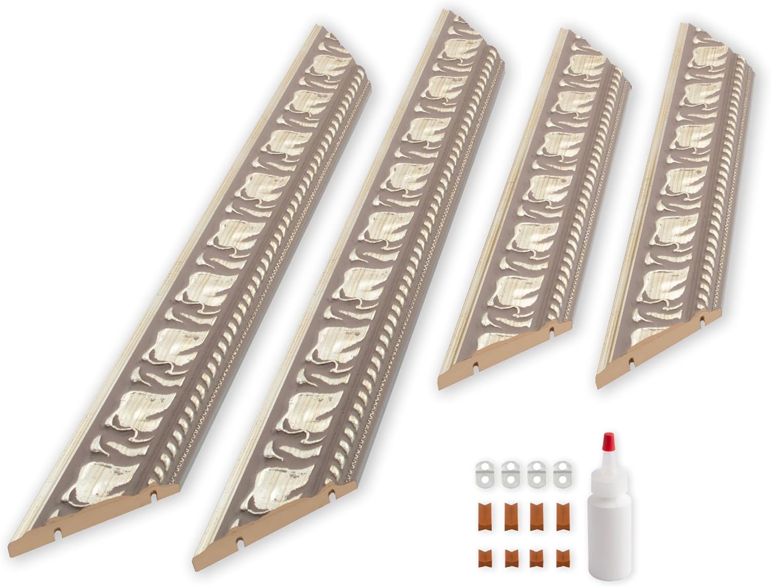 Frame My Mirror Add A Frame - Gold Custom Size Mirror Frame Border Kit - Ideal for Bathroom - Moisture Resistant - Hudson Design - Mirror NOT Included