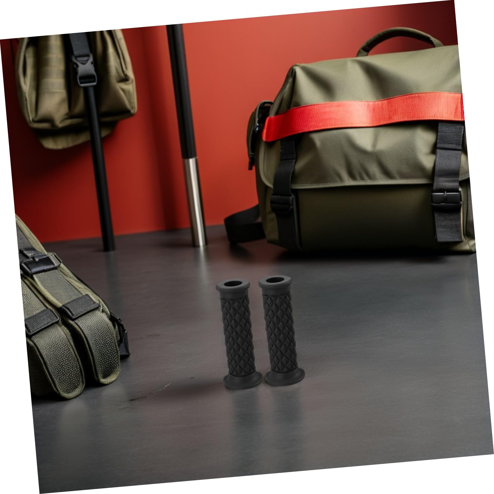 ABOOFAN 4 Paires poignée en caoutchouc poignées universelles du guidon Grips de vélo de saleté accessoires de vélo de saleté Black