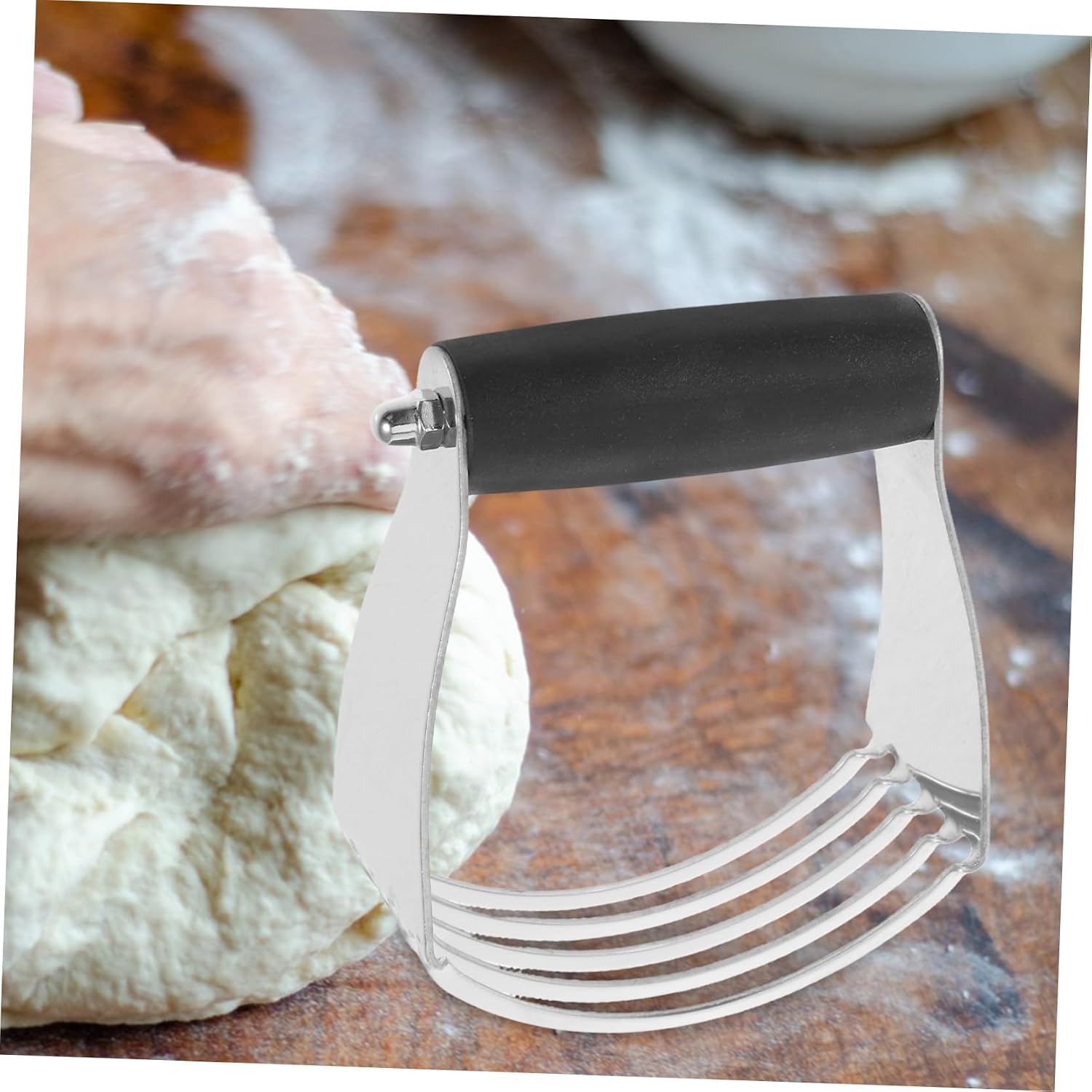 Dough Blender with Built in Scraper Stainless Steel Pastry Cutter