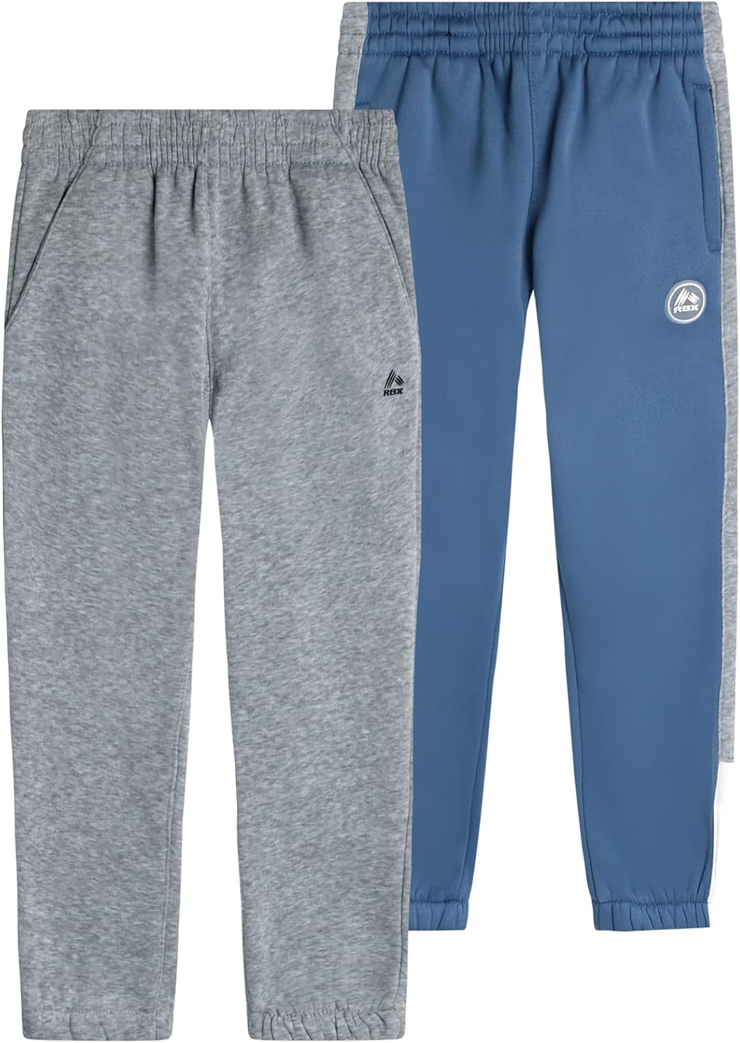 RBX Boys Sweatpants - 2 Pack Soft Fleece Lightweight Athletic Performance Track Pants Jogger Sweatpants with Pockets