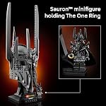 LEGO Icons The Lord of The Rings: Sauron's Helmet - Building Set for Adults, Ages 18+ - Bedroom, Home Office, Book Shelf Decor - with Sauron Minifigure - Gift for LOTR Fans - 11373