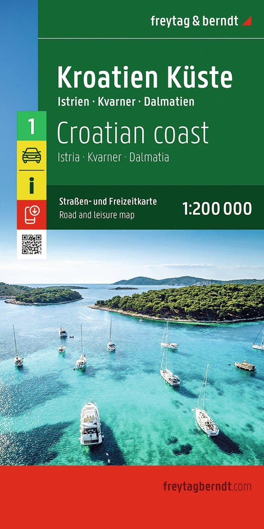 Croatian Coast Road and Leisure map: Istria - Kvarner - Dalmatia