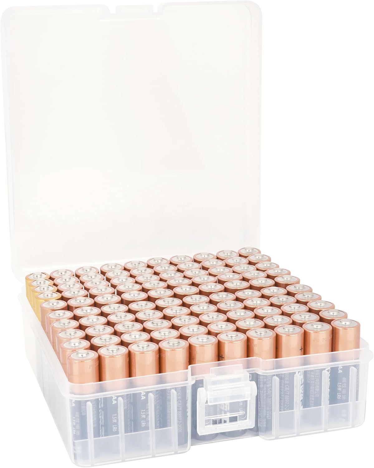 Linkidea Battery Organizer Storage Case, Battery Box Holds Batteries for 100 AA, Large Capacity and Portable Battery Caddy