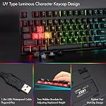 CHONCHOW RGB Gaming Keyboard and Mouse Combo, Adjustable Breathing Backlit Mechanical Feeling Keyboard with 7 Colors 3600DPI Backlight Mouse for PC Laptop PS4 PS5 Mac Xbox One Game and Work