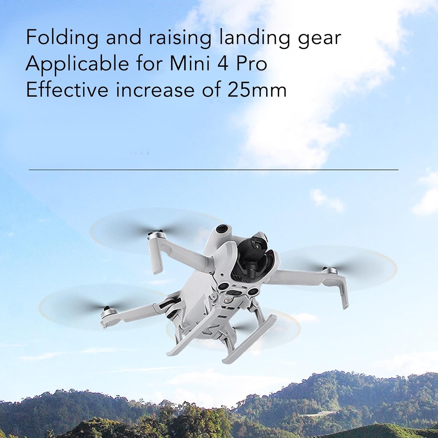 Drone Landing Gear Extensions, Professional Lightweight High Stability ABS Landing Gear Height Extender for MINI 4 PRO Drone Accessories