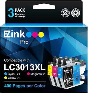 E-Z Ink Pro LC3013 LC3011 Compatible Ink Cartridge Replacement for Brother LC3013 LC3013XL LC3011 LC-3013 Compatible with MFC-J491DW MFC-J497DW MFC-J895DW MFC-J690DW (1 Cyan, 1 Magenta, 1 Yellow)