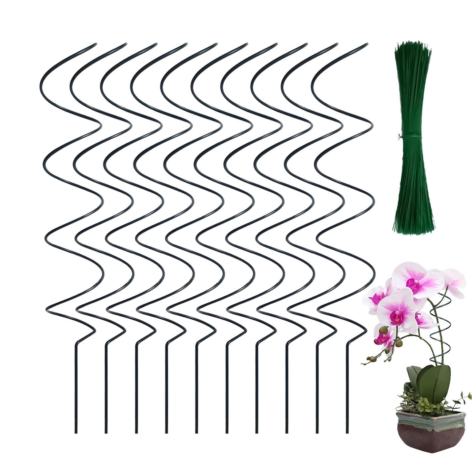 Spiral-Tomatenstäbe aus Metall Verschleißfeste rostfreie Pflanzenstützstäbe