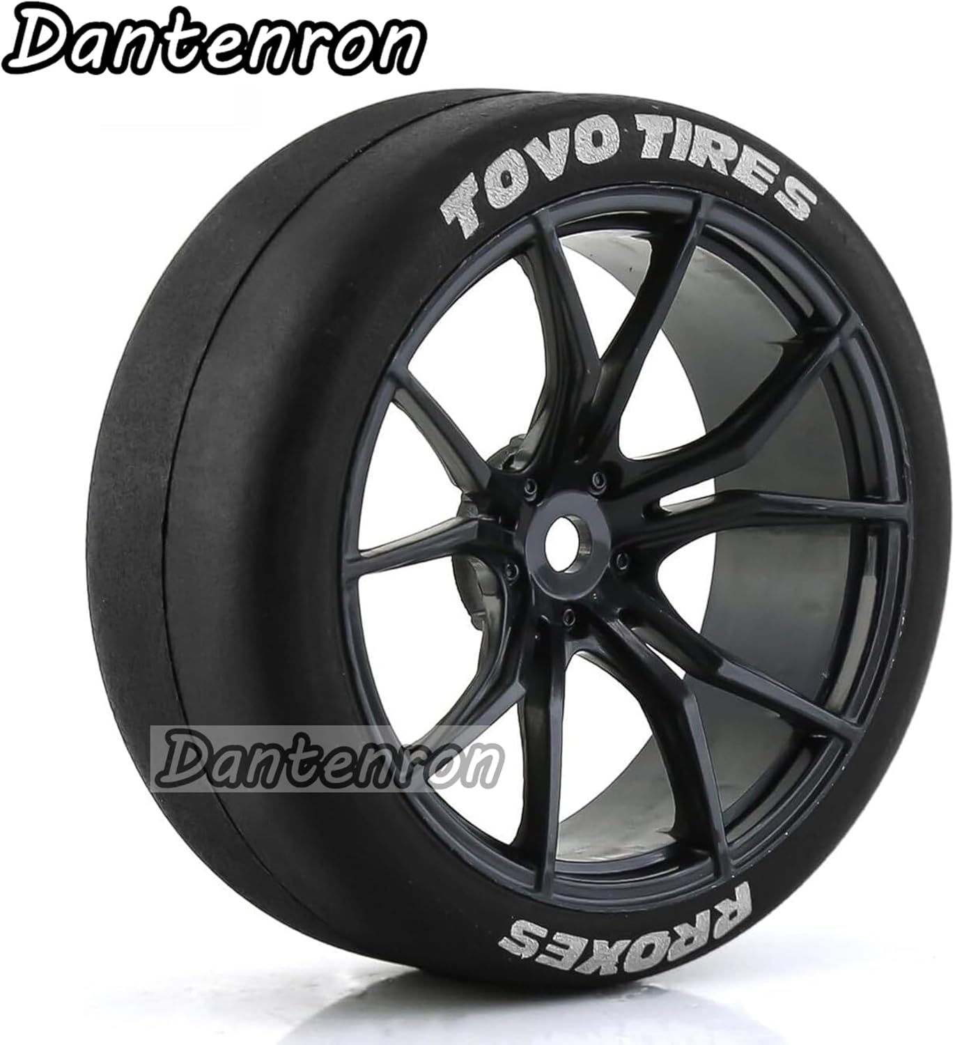 1/10 RC Drift Tires and Street Wheels 12mm Hex Rubber Rally Racing Tyres OD 2.56" for 1:10 On Road Touring Car Tamiya TT01 TT02 XV01 HPI KYOSHO HSP PTG2 Traxxas TA06 A959 PTG2 4PCS (Black)