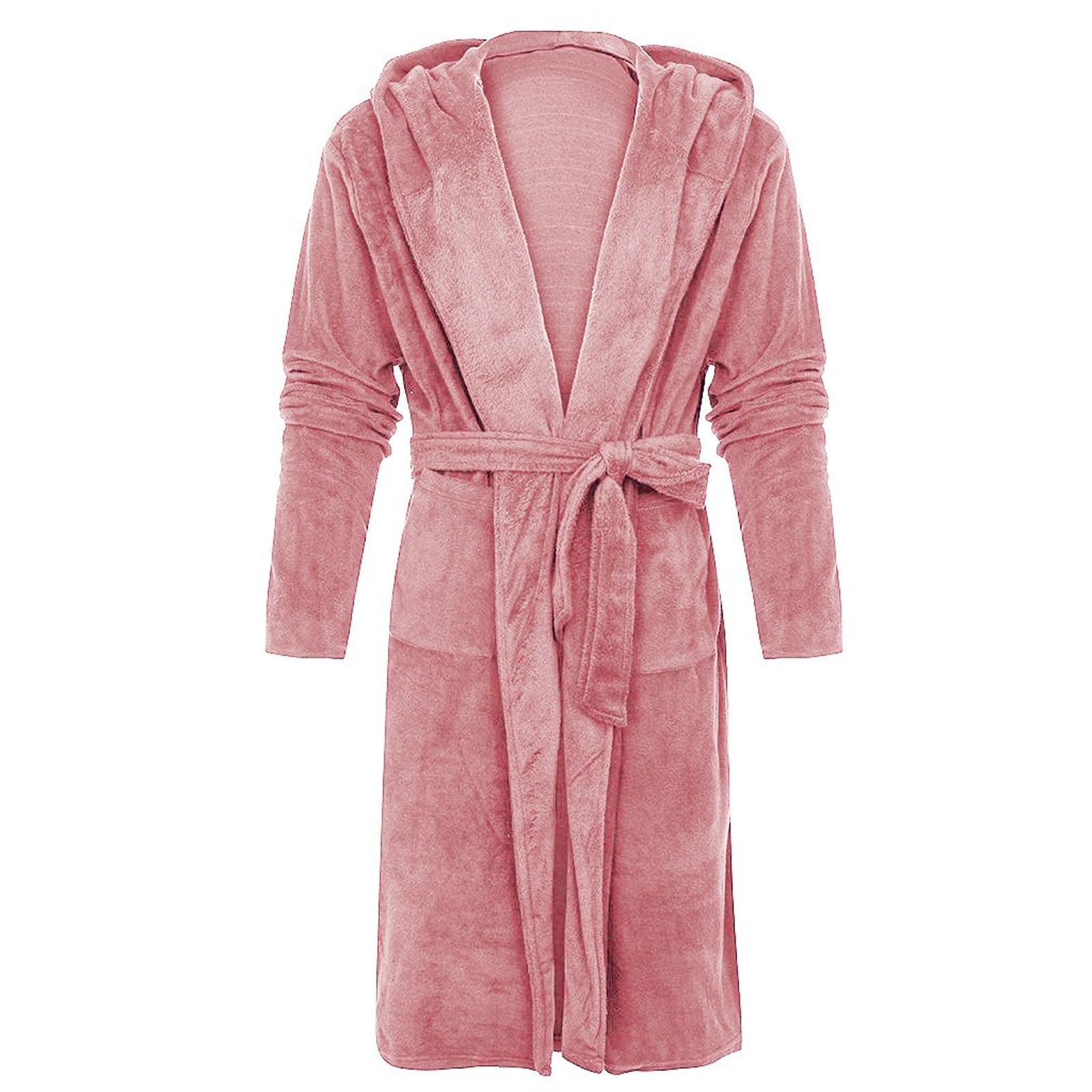Peignoir Chaud Femme En Polaire – Long, Avec Boutons Et Poches, Vêtement Détente Hiver, épais Et Douillet
